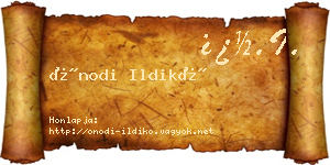 Ónodi Ildikó névjegykártya