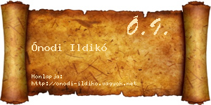 Ónodi Ildikó névjegykártya